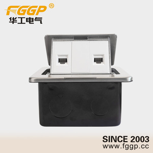 Thép Không Gỉ Pop Up Dữ Liệu Điện Tầng Hộp Ổ Cắm Hộp Sàn Gắn Với Rj45 <span class=keywords><strong>Cat6</strong></span> - Product Image 3