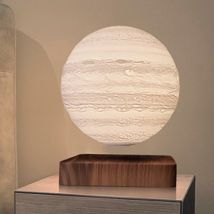 Modern Art Decor Magic <b>Magnetic</b> Levitation Lunar Jupiter Lamp Desktop Floating Warm White <b>LED</b> Plug-in Touch Control Dimmable - Product Image 2