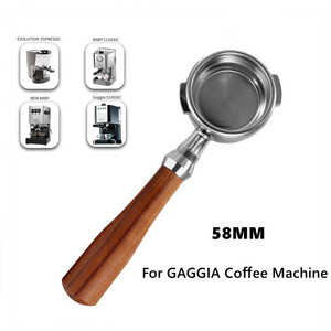 Portafiltro sin fondo de 58 mm - Se adapta perfectamente a las máquinas de café expreso <span class=keywords><strong>Gaggia</strong></span> BABY, RI9380/49 <span class=keywords><strong>Classic</strong></span> Evo Pro - Product Image 1