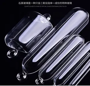 공장 도매 맞춤형 투명 석영 웨이퍼 캐리어 보트 내열성 하프 석영 튜브