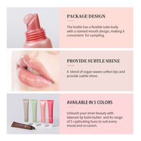 Baume à lèvres végétalien hydratant et teinté Lakerain Summer Beauty, parfumé aux fruits (Gingembre/Magnolia/Guava rose)