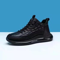 2023 nouvelles chaussures décontractées grande taille haut haut PU sport élastique mocassins chaussures de course pour hommes