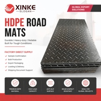 Tapis de protection du sol robustes en HDPE/UHMW-PE 4x8 pour accès sur chantier, support d'équipement lourd, antidérapants et découpables