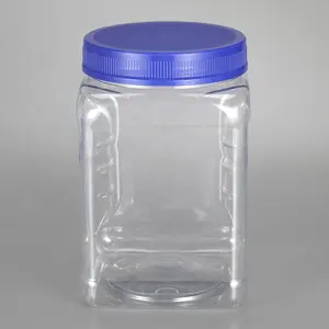 Factory Direct 2.2 Lb 1 Kg PET Plastics Jars Clear Pet Bottle For Packing Candy Food