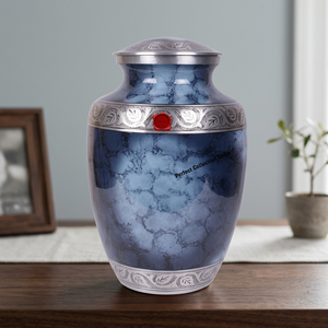 Urnes funéraires élégantes, modernes et classiques, en métal, faites à la main, pour les cendres humaines et animales, cadeau pour mariage et crémation funéraire - Product Image 4