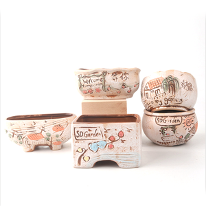 Biseque-macetas y jardineras rectangulares <span class=keywords><strong>de</strong></span> cerámica, con <span class=keywords><strong>palabras</strong></span> <span class=keywords><strong>de</strong></span> felicitación y patrones <span class=keywords><strong>de</strong></span> flores - Product Image 3