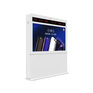 Stan iklan Digital papan sentuh infra merah Wifi Usb Android Lcd dalam ruangan Vertikal 43 inci tampilan dinding Video SDK XTD