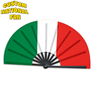 Abanicos Plegables Personalizados con la Bandera Nacional de Italia, Estilo Portátil, Ampliamente Utilizados en Eventos Deportivos y Actividades Festivas - Product Image 1