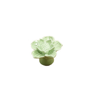 Poignée en céramique couleur Lotus pastoral dessin animé pour enfants poignée armoire tiroir armoire tire poignées de meubles quincaillerie - Product Image 2