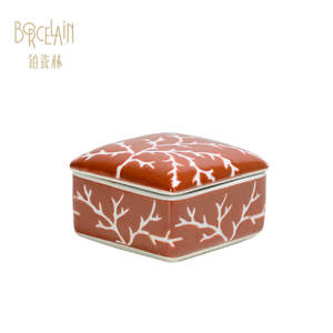 Hight Quality Square Porcelain Trinket <strong>Ceramic</strong> <strong>Jewelry</strong> Storage <strong>Box</strong> - Product Image 5