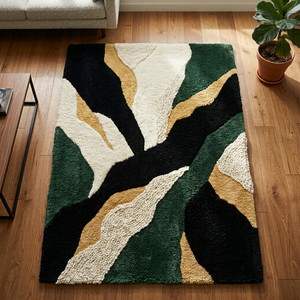 Luxury High Pile Hand Tufted Modern Rugs for Living Room Large Abstract Washable Extra <b>Thick</b> Non-Slip Carpet - Product Image 3