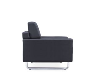 Ofis İçin Modern Deri Koltuk, Resepsiyon Bekleme Salonu, Ziyaretçi Çıkış Odası Kanepeleri, Sanatsal Minimalist Çin Tarzı İşletme Koltukları - Product Image 3