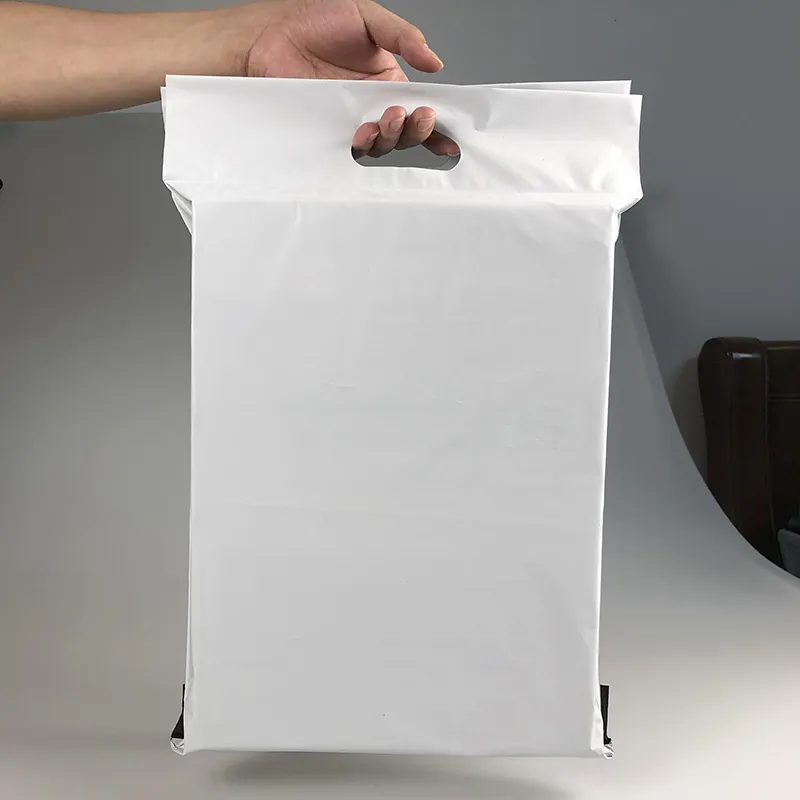 Bolsa de correo de mensajería a prueba de agua, sobres de envío, bolsa de polietileno con logotipo personalizado impreso, bolsas de correo con mango