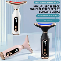 Masseur électrique pour le cou et le visage, appareil anti-rides pour le cou, machine de beauté à vibrations faciales et rajeunissement cutané par photons à domicile
