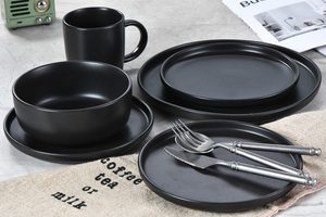 Bộ đồ ăn bằng gốm 12 mảnh làm bằng vật liệu gốm Chất lượng cao an toàn và không độc hại để đảm bảo sử dụng bộ đồ ăn bằng gốm - Product Image 5