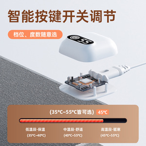 Heated Mouse <b>Pad</b> 80x33 Cm Flax Material Rectangle <b>Desk</b> Mat For Office And Student Use - Product Image 4