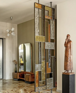 Pannello Divisorio Interno Personalizzato in Stile Retrò, in Acciaio Inossidabile, Lussuoso, Impermeabile, Durevole, Separatore per Ambienti Multifunzionale - Product Image 3