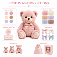 Ours en peluche personnalisé directement de l'usine, en coton PP, avec détails brodés, poupée de personnage rembourrée OEM/ODM pour marques IP originales