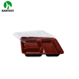 Plastic Take Away Out Disposable Plastik Bento Box PS/PP Microwaveable Lunch Food Container