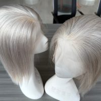 Perruque 2026 Noblest 100% Cheveux Humains, Dentelle Suisse Complète, pour Femme, Nœuds Simples, Aspect Cuir Chevelu Naturel, Luxe Blond Platine Glacé