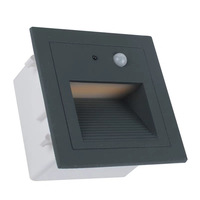 Lampe murale LED d'extérieur à détection de mouvement IP65 en aluminium pour escaliers, télécommande, double température de couleur 3000K/6000K, garantie 2 ans