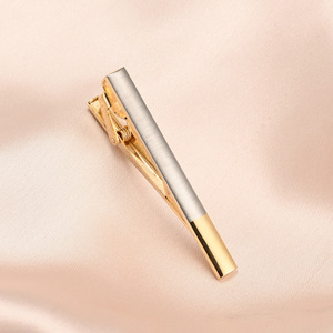 Clips de cravate pour hommes <span class=keywords><strong>KERONG</strong></span>, finition brossée élégante (motif nœuds en cuivre plaqué or) TIECLIP0722, accessoire essentiel pour costumes - Product Image 4