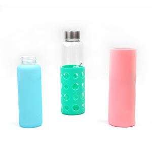 Tùy chỉnh thiết kế in ấn BPA free đầy màu sắc chai bao gồm chống trượt bảo vệ Silicone chai nước khởi động đàn hồi tay áo - Product Image 5