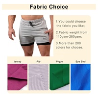 Fabricante de poliéster de doble capa sublimación en blanco entrepierna entrenamiento correr personalizado para hombre gimnasio hasta la rodilla pantalones cortos de malla de 5 pulgadas