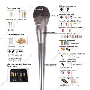 Meilleures ventes, Ensemble de pinceaux de maquillage plats de luxe, Pinceau personnalisé pour les yeux et les sourcils avec correcteur, Meilleure vente - Product Image 5