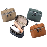 Petit étui pour casque d'écoute de luxe tendance de créateur Sac à fermeture éclair pour rouge à lèvres Mini porte-monnaie en cuir personnalisé Pochette portable durable
