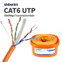 Cable UTP CAT6 Industrial de 305m, Revestimiento de PVC Verde, Cable de Red LAN para Hogar y Oficina, Cable Ethernet Cat 6