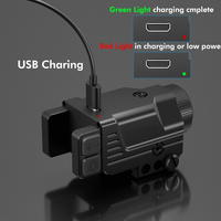 Lunette de visée laser de chasse en aluminium de haute qualité 2025, mini compacte, 500 lumens LED, autonomie de 8 heures, combo de visée laser rouge pour la chasse