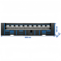 Combiné d'armoires de rangement modulaires pour garage, en acier laminé à froid robuste, personnalisable OEM, capacité de charge 500 kg