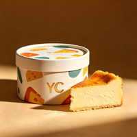 Caja de Cartón Cilíndrica Personalizada para Alimentos, Envase para Pastel de Queso, Tubo de Papel Kraft para Empacar Pasteles y Postres con Logotipo