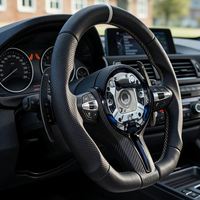 Volant de voiture sport en cuir et fibre de carbone pour BMW F30 F10 F11 F12 F15 F16 F36 F20 F22 F25 F32 F33 F35 M3 M5 F3X X3 535i