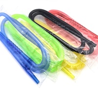 Tuyau de narguilé jetable de haute qualité de 1.9m avec poignée en plastique accessoires de fumée de laque multicolore en stock en gros