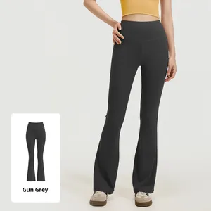High-Waisted <strong>Brown</strong> Flared Sports Fitness Yoga Pilates Pants Nude Hip-Lifting <strong>Leggings</strong> Chocolate Sports <strong>Leggings</strong> - Product Image 6