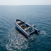 Bateaux pneumatiques en aluminium semi-rigides Rhib 480 de 16 pieds Orca/Hypalon/PVC