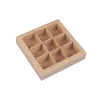 9/12/18/36 paquets boîte d'emballage de chocolat en papier Kraft brun blanc boîte d'emballage de bonbons cadeau carrée