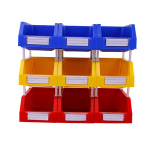 กล่องเก็บอะไหล่เครื่องมือ ชั้นวางพลาสติก กล่องพลาสติกแบบซ้อนได้ ชั้นวางแบบแขวน กล่องใส่ชิ้นส่วนขนาดเล็ก - Product Image 4