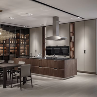 Meubles de cuisine modulaires finition brillante, design moderne, surfaces durables, écologiques, marbre élégant, appartements, villas, intérieur de maison