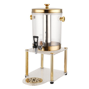 Distributeur de <span class=keywords><strong>jus</strong></span> 8L en gros avec base dorée, <span class=keywords><strong>machine</strong></span> à <span class=keywords><strong>jus</strong></span> double usage pour hôtels, équipement de restauration avec couvercle et robinet - Product Image 3