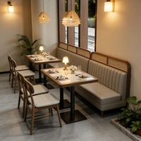 Fauteuils de bistrot modulaires OEM ODM, sièges de banquette, mobilier commercial pour café, restaurant, table et chaises de salle à manger