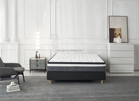 Matelas de lit en mousse à mémoire de forme hypoallergénique avec surmatelas, enroulable en boîte