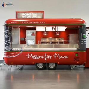 Petite remorque pour pizzas et glaces avec équipement de cuisine complet Camion à café mobile et chariot à croustilles Accessoires pour snacks - Product Image 1