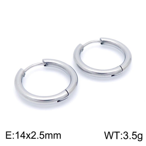 Boucles d'oreilles créoles minimalistes en acier inoxydable, grands cercles classiques, bijoux, fabrication OEM/ODM - Product Image 2