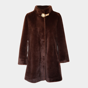 Factory Price Women Winter Classic <strong>Mink</strong> Style Ladies Brown <strong>Faux</strong> <strong>Fur</strong> Luxury <strong>Coat</strong> - Product Image 1