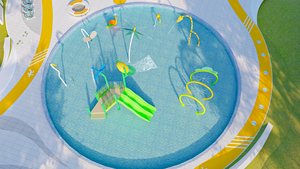 Tapis anti-éclaboussures pour <span class=keywords><strong>piscine</strong></span> familiale dans la cour, adapté aux hôtels et complexes hôteliers commerciaux en plein air. Dispositif de pulvérisation d'eau inclus - Product Image 3