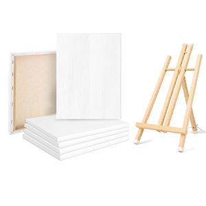 Bán Buôn Tùy Chỉnh 4 Cái 30X40Cm Kéo Dài Trống Canvases 1 Cái 30X30Cm <span class=keywords><strong>Mini</strong></span> <span class=keywords><strong>Canvas</strong></span> Và Gỗ Giá Vẽ Bộ - Product Image 1