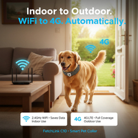 Collar Inteligente para Mascotas con Rastreo GPS, Cámara HD, Rastreo en Tiempo Real, Audio Bidireccional, 4G y WiFi, Valla Virtual para la Seguridad de Mascotas al Aire Libre